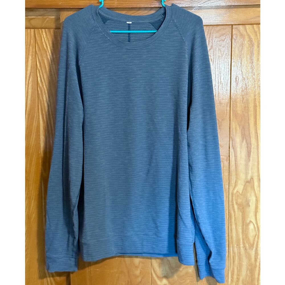 Men's Lululemon Slitstream Long Sleeve Top Iron Blue XL
